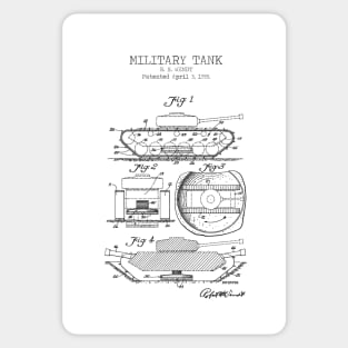 MILITARY TANK patent Sticker